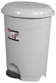 Pedálos szemetes kuka, műanyag, ECO szürke, kivehető kosárral, 22L NO4