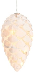 Fehér függő karácsonyi fénydekoráció ø 7 cm Celina – Sirius