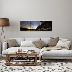 Kép - naplemente égbolt (órával) (90x30 cm)