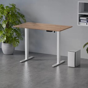 Elektromosan állítható magasságú íróasztal 138x67cm Craft tölgy / fehér | LVN System Control Flex+