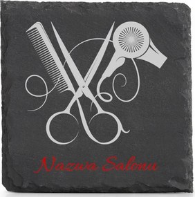 Kő alátétek x4 Személyre szabott Fodrászszalon Nappali neve