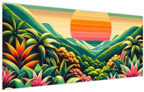 Kép - Színes naplemente (120x50 cm)