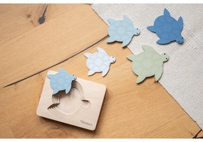 Fa formabeillesztős puzzle Turtle – Kindsgut