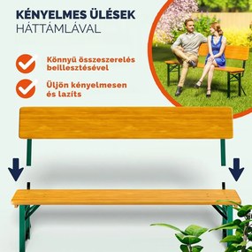 PRAKTIK sörpad készlet háttámlával, 170cm, barna Jurhan