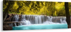 Kép - Vízesés, élénk színekkel (120x50 cm)