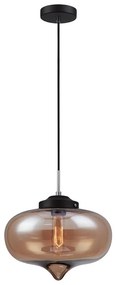ITALUX MDM2096-1-C HEART Modern Függesztett Lámpa Fekete, Átlátszó E27 IP20