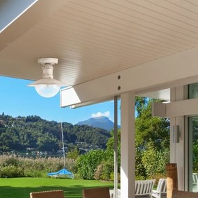 Brilagi - MOLDE kültéri mennyezeti lámpatest 1xE27/60W IP44 fehér/patina