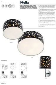 Redo 01-2138 - Mennyezeti lámpa MELIA 2xE27/42W/230V átm. 30 cm