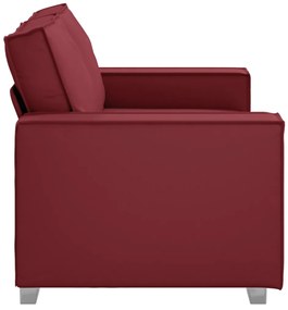Kétszemélyes Kanapé Bordó 120 cm Műbőr
