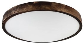 Mennyezeti lámpatest OAK SMOKY SLIM 3×E27/15W/230V, Ø 47 cm, tölgy/sötétbarna