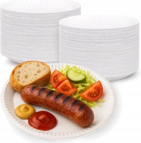 Papírtányér Eldobható Fehér Desszertes Tányér Eko 23cm 100db