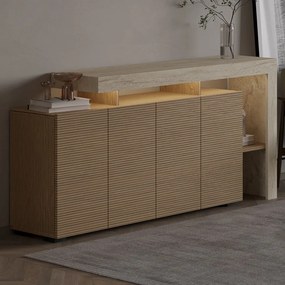 Beliz - Travertine, Warm Oak