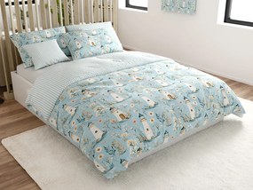 Pamut ágynemű LIGHTHOUSE POLY kék Ágyneműhuzat mérete: 2 db 70 x 90 cm | 200 x 220 cm