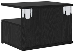 Falra Szerelhető Éjjeli Asztal Fekete Tölgy 40x31x27 cm MDF