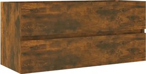 vidaXL füstös tölgy színű szerelt fa mosdószekrény 100 x 38,5 x 45 cm