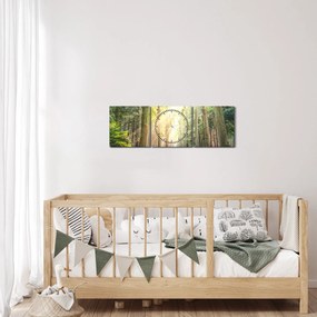 Egy ösvény képe az erdőben (órával) (90x30 cm)