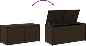 vidaXL barna polyrattan kerti tárolóláda 283 L