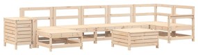 vidaXL 9 részes tömör fenyőfa kerti kanapészett
