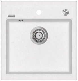 Concept DG00C50WH - CUBIS konyhai mosogató 49x51 cm gránit/fehér