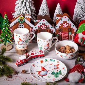 Altom Winter Gnomes porcelán desszert tányér 20 cm