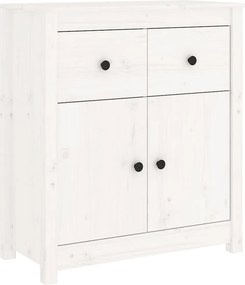 vidaXL fehér tömör fenyőfa tálalószekrény 70 x 35 x 80 cm