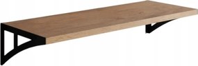 Fali polc 60 cm lancelot tölgy Julia modern, loft fém fogantyúkkal