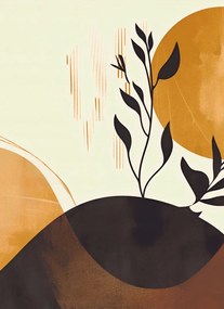 Poszter 40x55cm Arany Nap és Fekete Ág