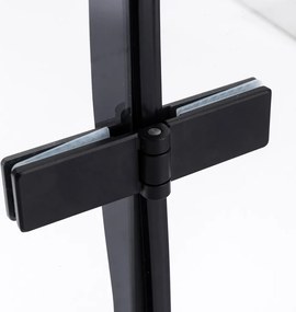 Stuxi Verona Duo Black 120x120 cm szögletes két csuklóajtós zuhanykabin, 6 mm vízlepergető üveggel, fekete