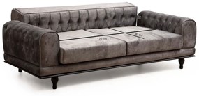 Design ágyazható kanapé Rococo 220 cm antracit