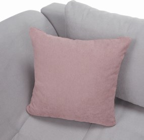 Ülőgarnitúra, világosszürke/púderrózsaszín, szövet, jobbos, BRATO