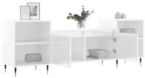 fehér magasfényű szerelt fa TV-szekrény 160x35x55 cm