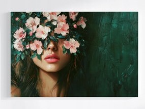Vászonkép Canvas Portré Figura Nő Lány Virágok 60x40