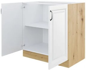 Alsó konyhaszekrény Vintageline 80 D 2F BB (fehér)  . 1103347