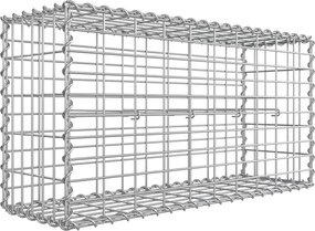 Gabion rĂĄcs, galvanizĂĄlt acĂ©l hĂĄlĂłval 100x50x30cm, EzĂŒst