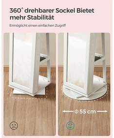 Ékszerszekrény Tükörszekrény 360°-ban forgatható