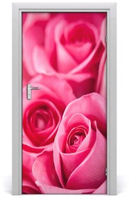 Ajtóposzter öntapadós rózsaszín rózsa 85x205 cm