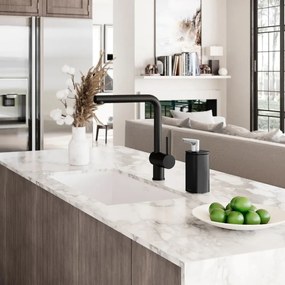 Matt fekete acél szappanadagoló 295 ml – simplehuman