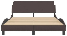 sötétbarna szövet ágykeret Dover 140 x 200 cm