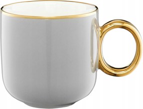Bögre Royal Csésze 380 ML Világosszürke-arany Porcelán Ambition