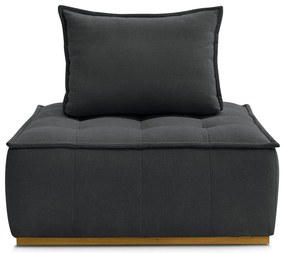 Sötétszürke zsenília fotel Elisa – Bobochic Paris