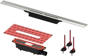 TECE zuhanylefolyó szett 90cm DN50 rozsdamentes acél 670900SET2