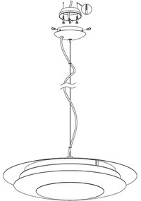 Eglo 98044 - LED RGB Szabályozható csillár zsinóron MONEVA-C LED/27W/230V