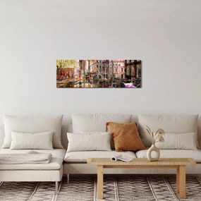 Kép - Amsterdam (órával) (90x30 cm)
