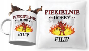 Fülöp párna ajándék bögre szett fényképes nyomtatással