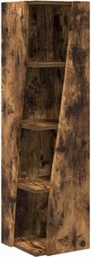 vidaXL Sarokszekrény Füstölt tölgy 27,5x27x102cm Faanyag