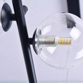 LED Csillár zsinóron HYBRID LED/15W/230V + 7xG9/6W 4000K fekete