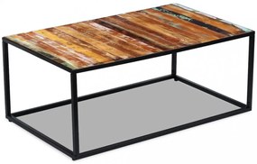 tömör újrahasznosított fa dohányzóasztal 100 x 60 x 40 cm