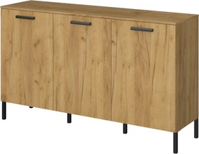 Komód 3D, craft tölgy arany/antracit, SANTANA