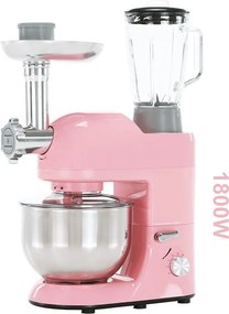 TEMPO-KONDELA KANTE, konyhai robotgép, 1800 W, 5 l, rózsaszín/króm
