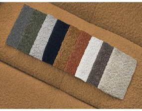 Mustársárga kárpitozott ágyneműtartós franciaágy ágyráccsal 180x200 cm Mont Blanc – Bobochic Paris